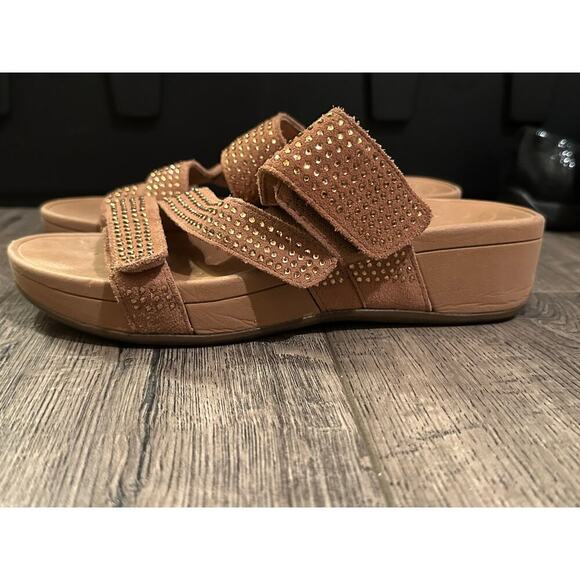 Vionic Women's Brown Pacific Alexis Platform Adjustable Slide Sandal Size 7 - Picture 6 of 10